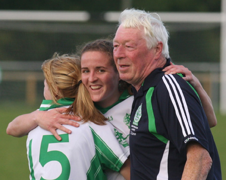 Action from the 2010 ladies intermediate championship final between Aodh Ruadh and Malin.