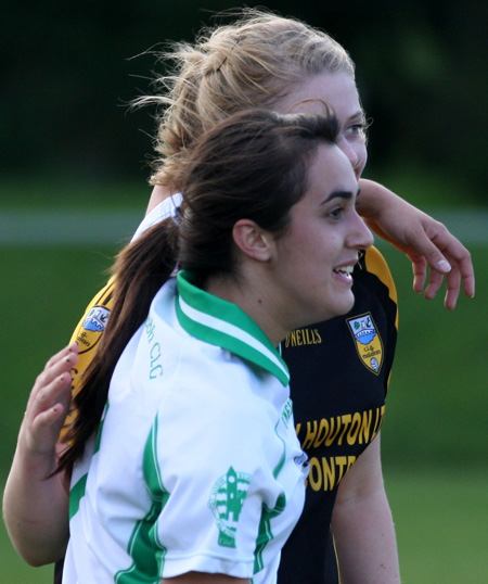 Action from the 2010 ladies intermediate championship final between Aodh Ruadh and Malin.