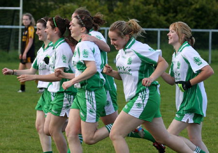 Action from the 2010 ladies intermediate championship final between Aodh Ruadh and Malin.