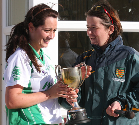 Action from the 2010 ladies intermediate championship final between Aodh Ruadh and Malin.