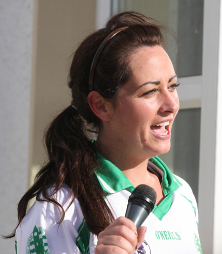 Action from the 2010 ladies intermediate championship final between Aodh Ruadh and Malin.