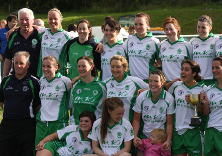 Action from the 2010 ladies intermediate championship final between Aodh Ruadh and Malin.