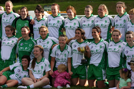 Action from the 2010 ladies intermediate championship final between Aodh Ruadh and Malin.