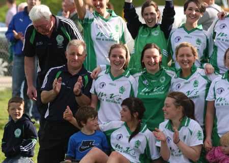 Action from the 2010 ladies intermediate championship final between Aodh Ruadh and Malin.