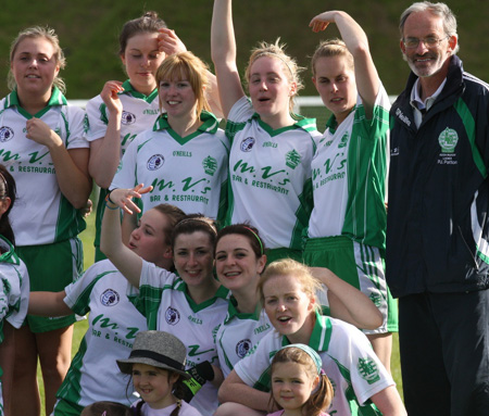 Action from the 2010 ladies intermediate championship final between Aodh Ruadh and Malin.