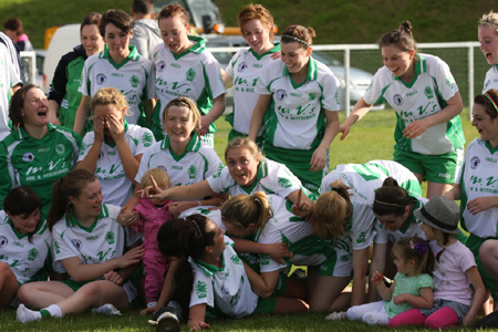 Action from the 2010 ladies intermediate championship final between Aodh Ruadh and Malin.