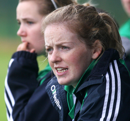 Action from the 2010 ladies intermediate championship final between Aodh Ruadh and Malin.