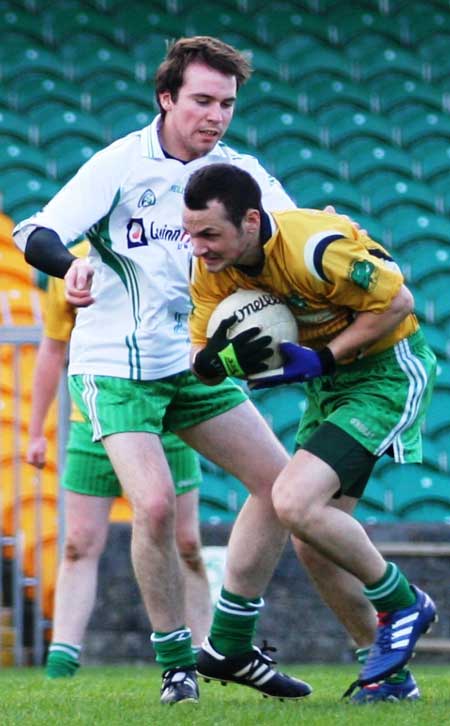 Action from the senior reserve division two match against MacCumhaill's.