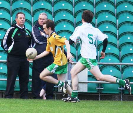 Action from the senior reserve division two match against MacCumhaill's.