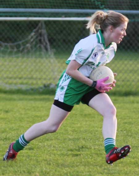 Action from the 2010 ladies intermediate league final between Aodh Ruadh and Glenties.