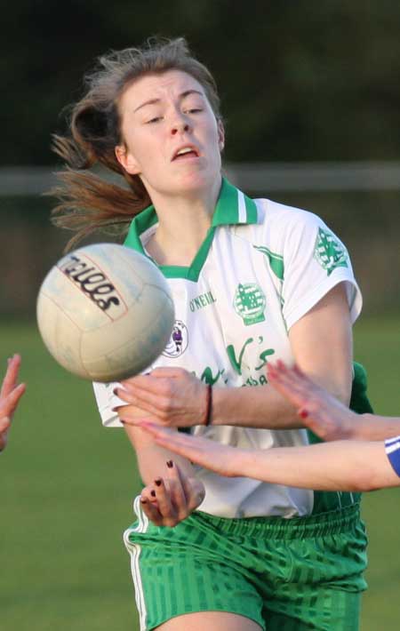 Action from the 2010 ladies intermediate league final between Aodh Ruadh and Glenties.