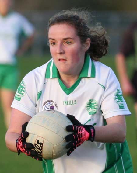 Action from the 2010 ladies intermediate league final between Aodh Ruadh and Glenties.