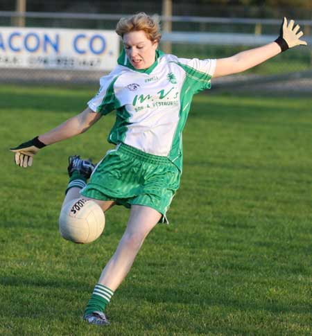 Action from the 2010 ladies intermediate league final between Aodh Ruadh and Glenties.