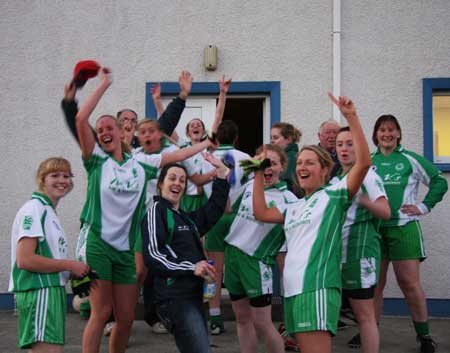 Action from the 2010 ladies intermediate league final between Aodh Ruadh and Glenties.