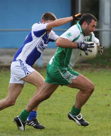 Action from the senior  division two match against MacCumhaill's.