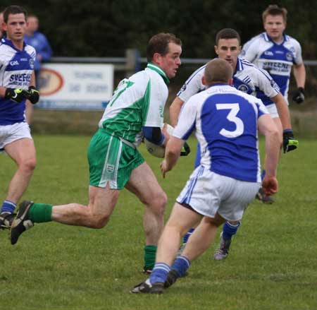 Action from the senior  division two match against MacCumhaill's.