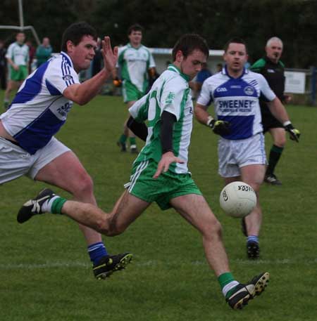 Action from the senior  division two match against MacCumhaill's.