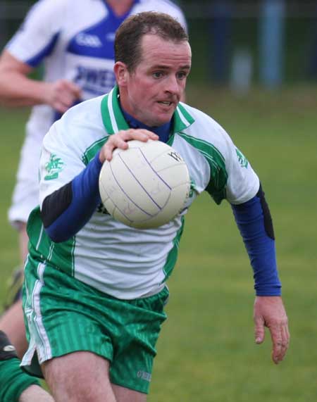 Action from the senior  division two match against MacCumhaill's.