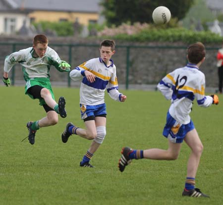 Action from the under 14 challenge between Aodh Ruadh and Errigal Ciaran.