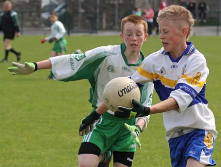 Action from the under 14 challenge between Aodh Ruadh and Errigal Ciaran.