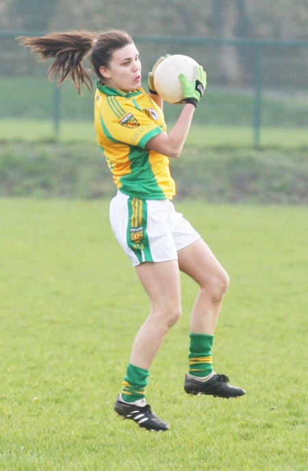 Action from the 2011 NFL division two clash between Donegal and Laois in Pirc Aoidh Ruaidh.