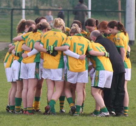 Action from the 2011 NFL division two clash between Donegal and Laois in Pirc Aoidh Ruaidh.