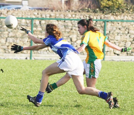 Action from the 2011 NFL division two clash between Donegal and Laois in Pirc Aoidh Ruaidh.