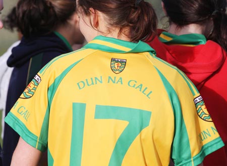 Action from the 2011 NFL division two clash between Donegal and Laois in P�irc Aoidh Ruaidh.