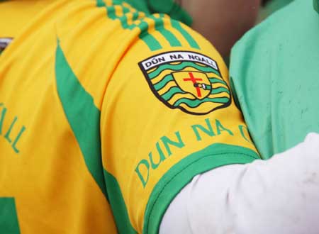 Action from the 2011 NFL division two clash between Donegal and Mayo in Father Tierney Park.