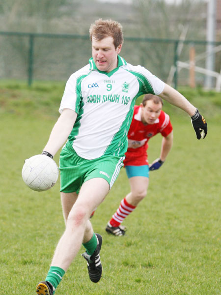 Action from the Saint Patrick's challenge game between Aodh Ruadh and Killybegs.