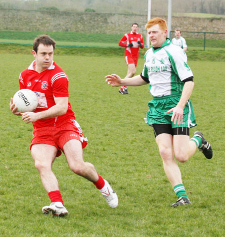 Action from the Saint Patrick's challenge game between Aodh Ruadh and Killybegs.