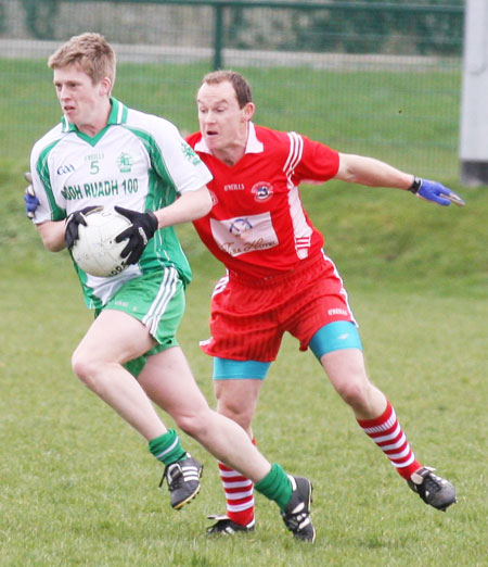 Action from the Saint Patrick's challenge game between Aodh Ruadh and Killybegs.