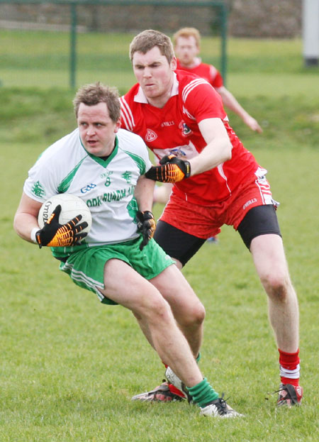 Action from the Saint Patrick's challenge game between Aodh Ruadh and Killybegs.