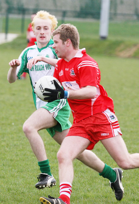 Action from the Saint Patrick's challenge game between Aodh Ruadh and Killybegs.