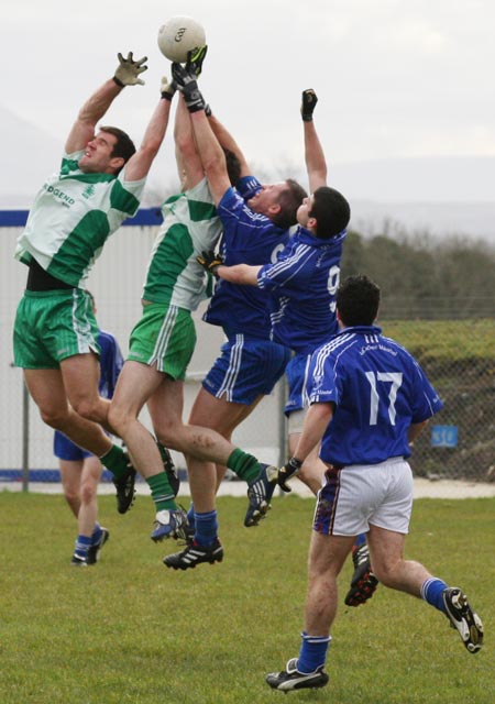 Action from the Saint Patrick's challenge game between Aodh Ruadh and Killybegs.