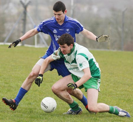 Action from the Saint Patrick's challenge game between Aodh Ruadh and Killybegs.