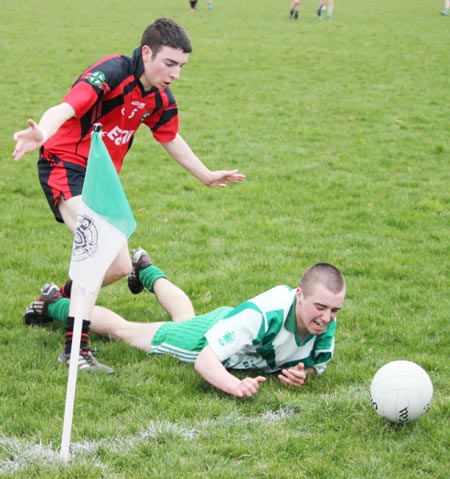 Action from the reserve senior division three match against Naomh Bríd.