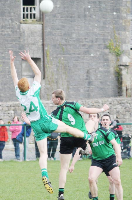 Action from the reserve senior division three match against Naomh Bríd.