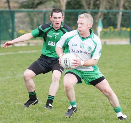 Action from the reserve senior division three match against Naomh Bríd.