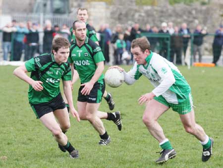 Action from the reserve senior division three match against Naomh Bríd.