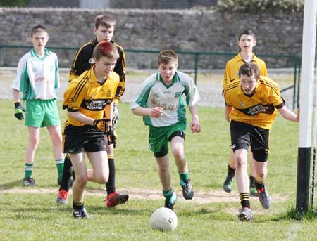 Action from the under 16 league clash between Aodh Ruadh and Bundoran.