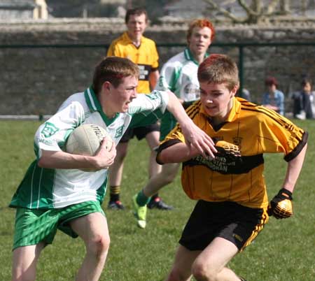 Action from the under 16 league clash between Aodh Ruadh and Bundoran.