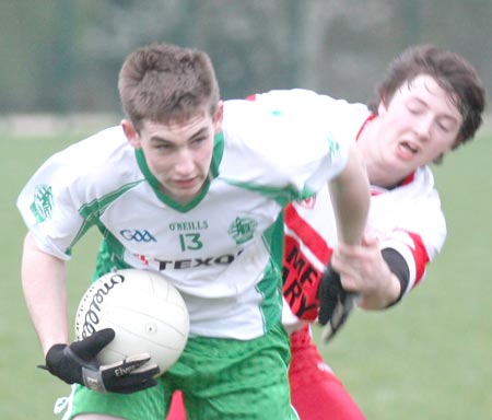 Action from the minor league clash between Aodh Ruadh and Saint John's.