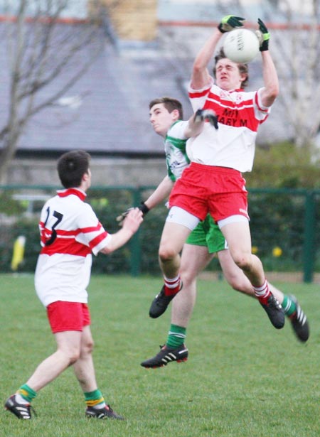 Action from the minor league clash between Aodh Ruadh and Saint John's.