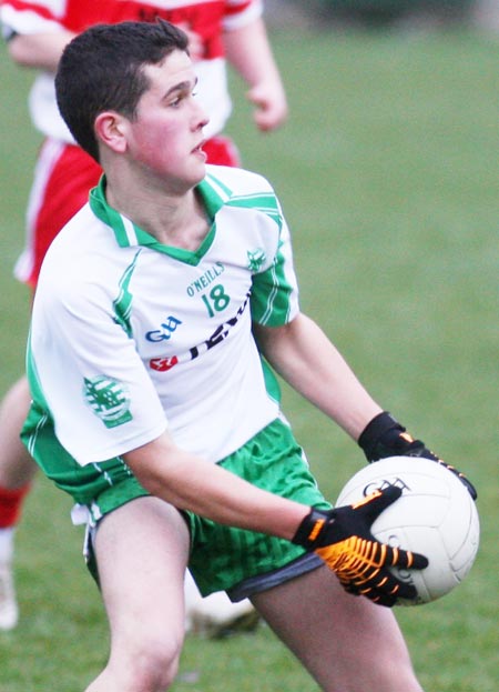 Action from the minor league clash between Aodh Ruadh and Saint John's.