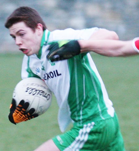 Action from the minor league clash between Aodh Ruadh and Saint John's.