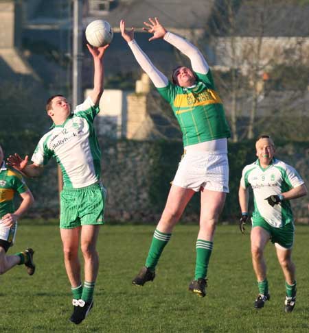 Action from the senior division three match against Downings.