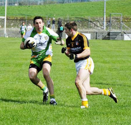 Action from the NFL fixture between Antrim and Donegal.
