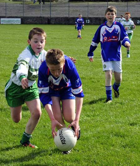 Action from the under 16 league clash between Aodh Ruadh and Bundoran.