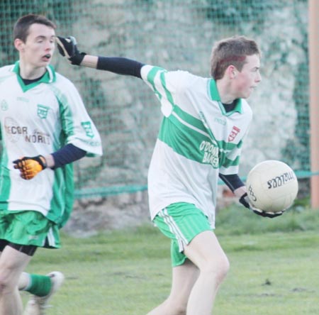 Action from the under 16 league clash between Aodh Ruadh and Naomh Mhuire.